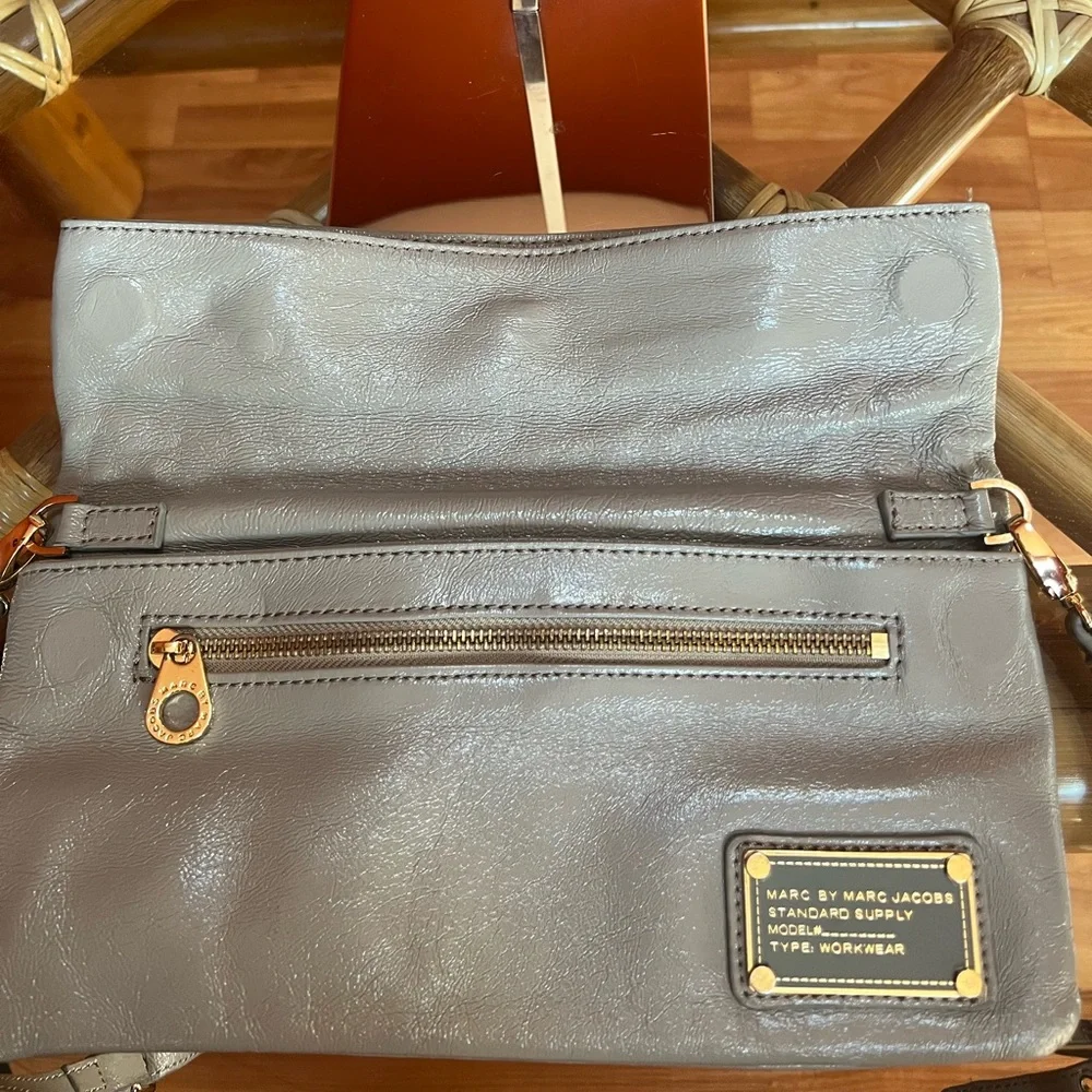 Marc Jacobs Expandable Gray Clutch/Crossbody  Like New